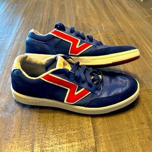 Vans Lowland CC Retro Sport Navy Red Tennis Shoes Men’s 9 Women’s 10.5 Worn Once